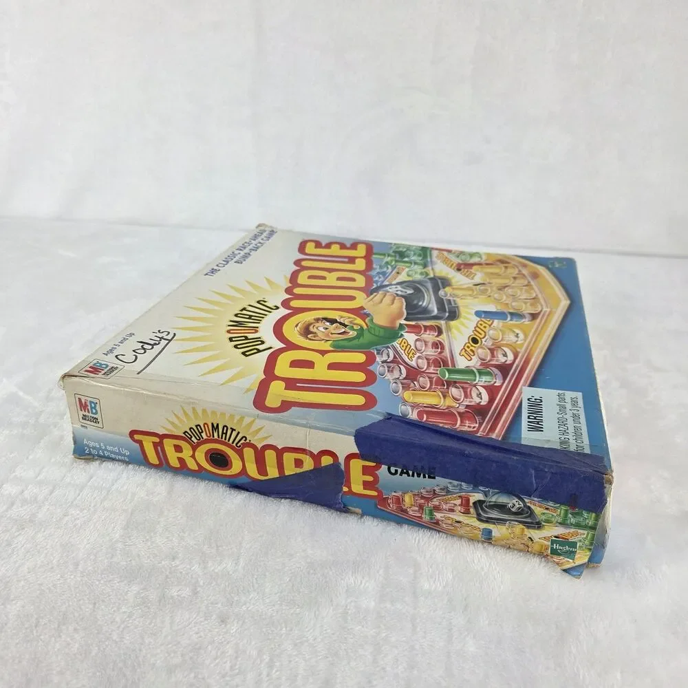 Vintage 1998 Trouble Board Game Pop-o-matic Dice MB Complete